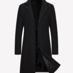Men’s Black Button-Front Lapel Jacket (1)