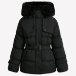 Women’s Black Hooded Winter Parka (1)