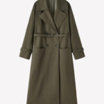 Women’s Green Double-Breasted Trench Coat (1)