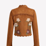 Women’s Retro Khaki Floral Print Jacket (1)